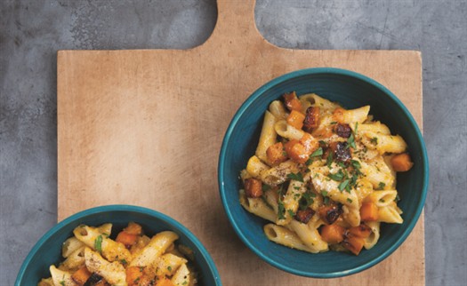 Penne with squash
