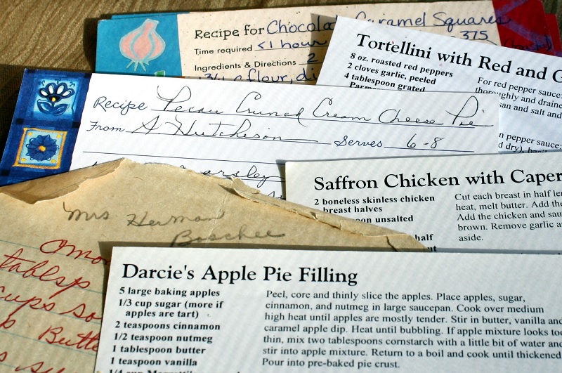 recipe cards