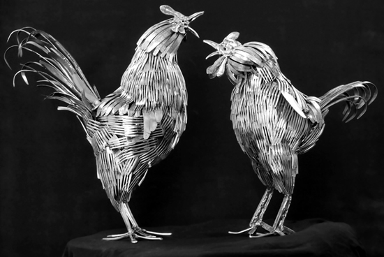 rooster sculpture