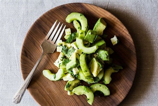 Creamy cucumber avocado salad