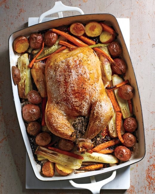 Roast chicken with vegetables