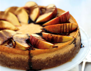 Peach cheesecake