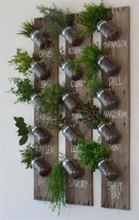Angled jar herb garden