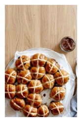 Cherry hot cross buns