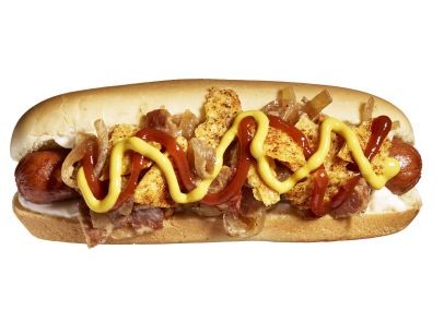 spicy bacon hot dog