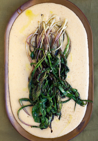 Ramps & Cheddar Grits