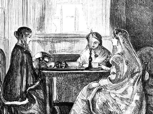 Drinking tea