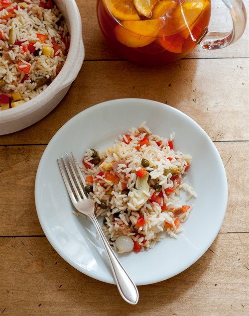 Summer rice salad
