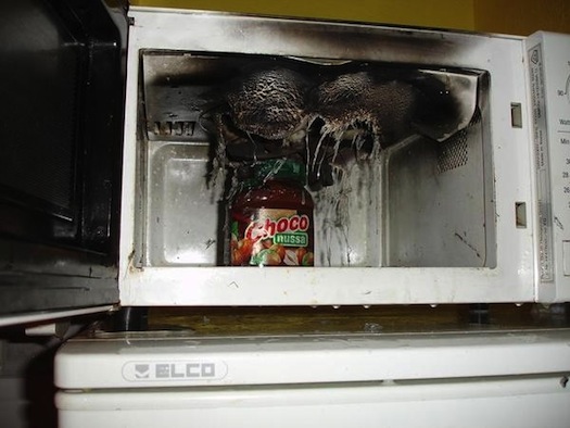 Ruined microwave