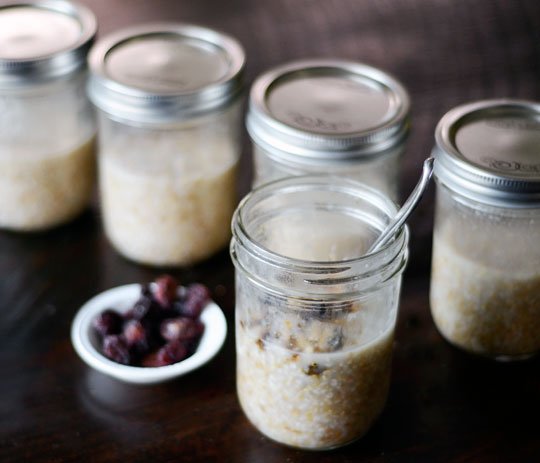 oatmeal in jars