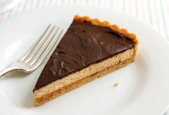 Chocolate peanut butter mousse tart