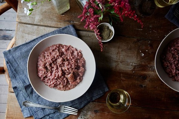 Strawberry risotto