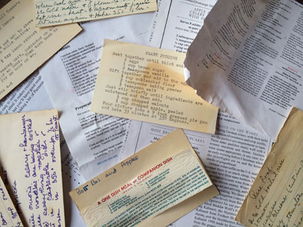 recipe cards