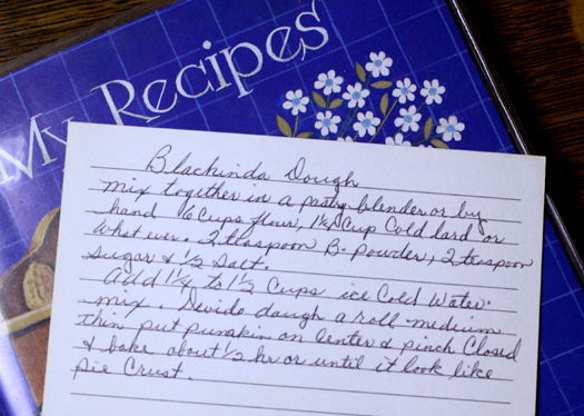 recipe card