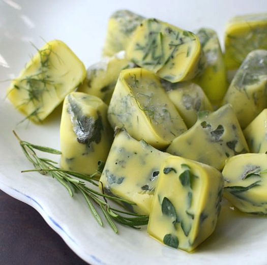 Rosemary frozen in olive oil