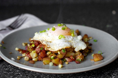 bacon and corn hash
