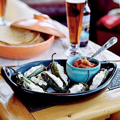 Goat cheese stuffed jalapenos