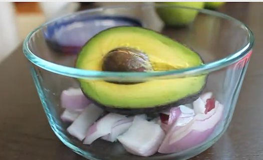 Cut avocado