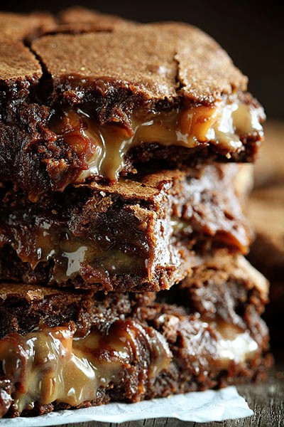 Peanut butter brownie carmelitas