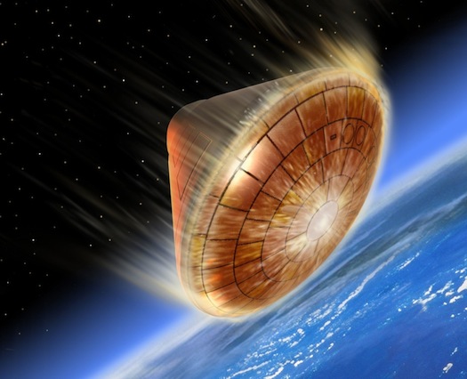 Entering earth