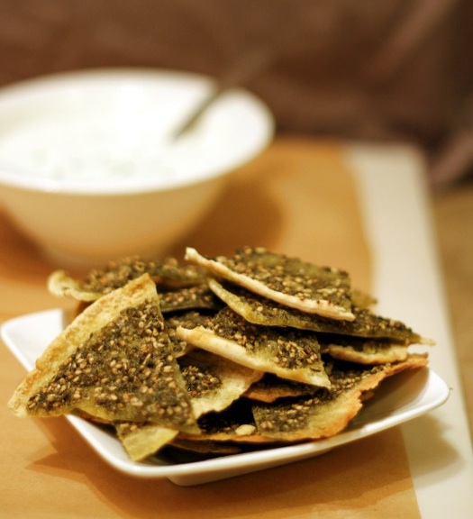 Za'atar with pita chips