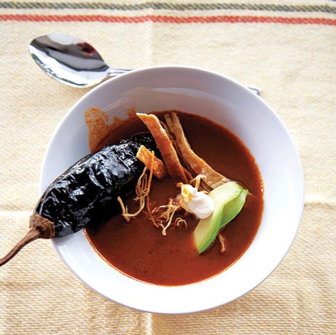Ancho chile soup