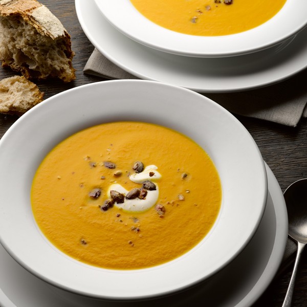Pumpking saffron orange soup by Ottolenghi